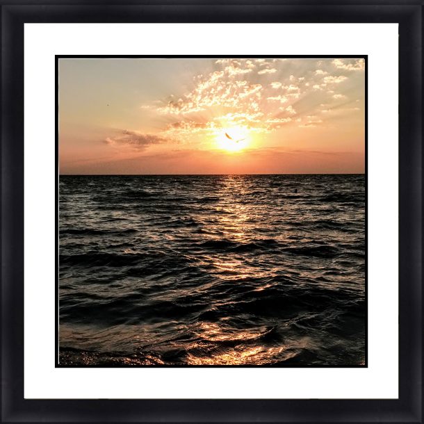 C 27100 Sunset Sunrise Seascape 30 X 30 Framed Available In Custom