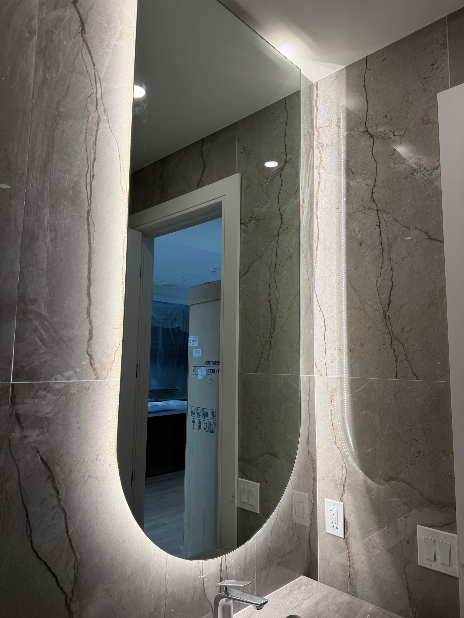 Paramus NJ LED mirror installation